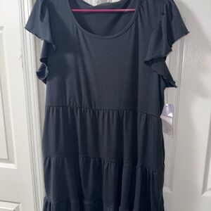 Just Be Black babydoll Dress with Ruffle Sleeves